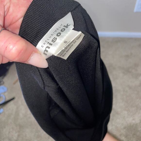 Missook knee length skirt pint knit black stretch SZ SM - Picture 8 of 9
